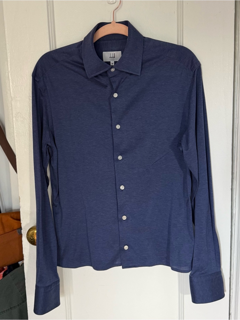 Dunhill Slim Fit Navy Blue Dress Shirt